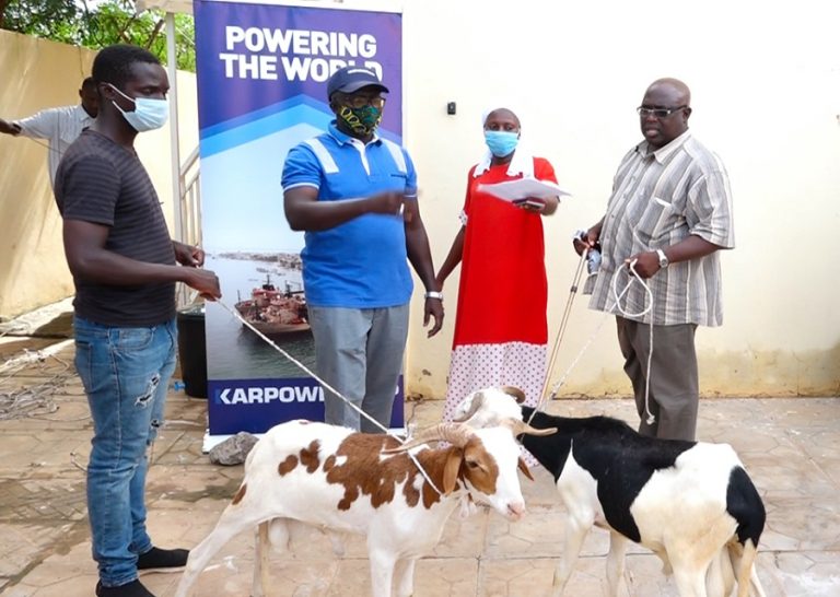 Karpowership gives out rams to needy as eid approaches