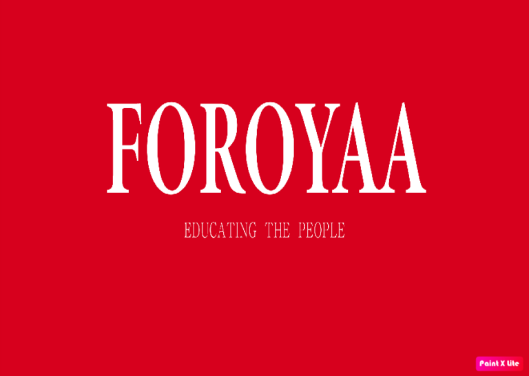 Congratulations: Foroyaa!