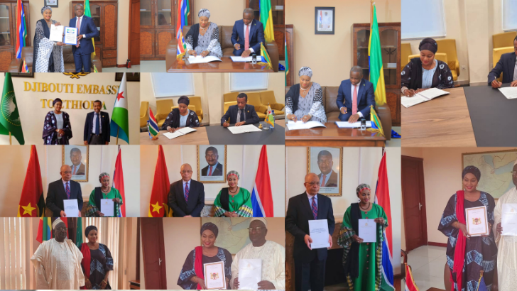 The Gambia establishes diplomatic relations with Djibouti, Chad, Gabon and Angola