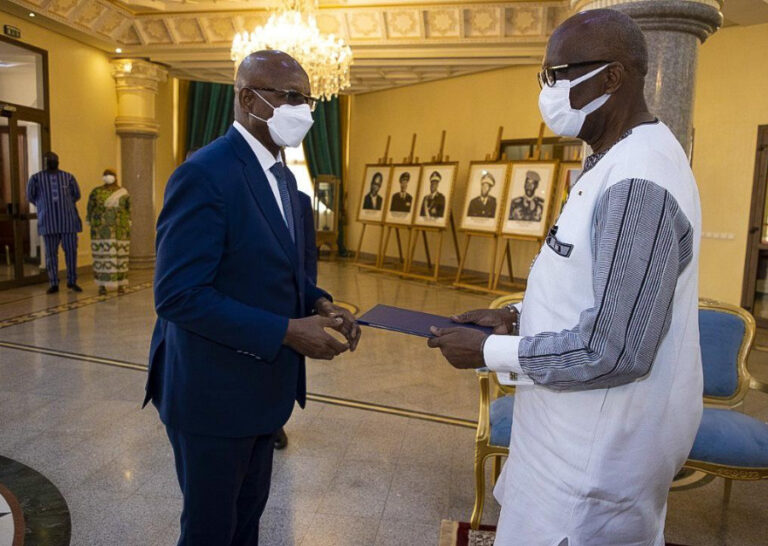 High Commissioner Sidibeh presents Letters Of Credence to Burkina Faso President Kabore