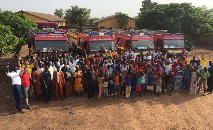 Celebrating 30 years of working with Gambian communities _ Photo courtesy of Avon Fire & Rescue