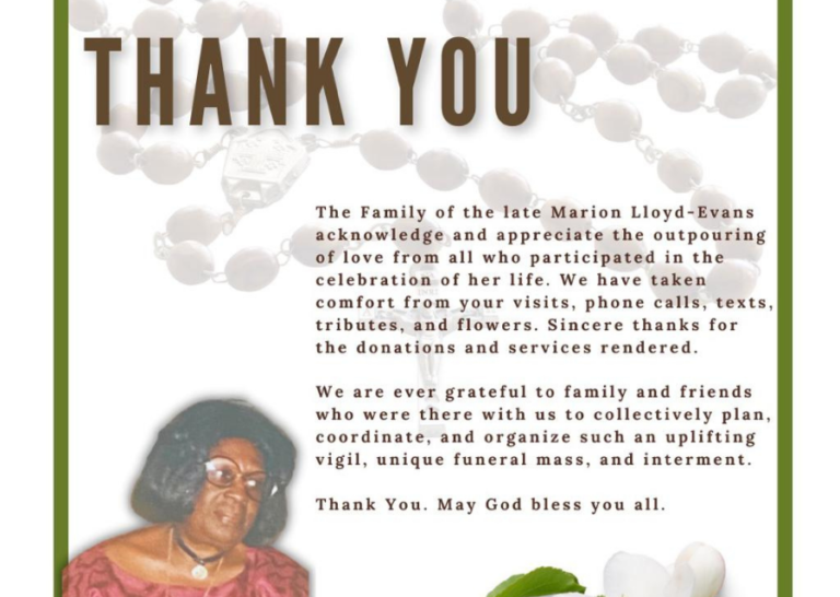￼A tribute to Mrs Marion Lloyd-Evans