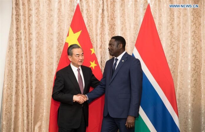 Opinion picture- Chinese and Gambian Foreign Ministers