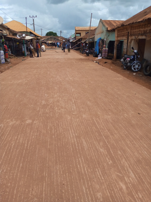 The new concrete Basse market access road