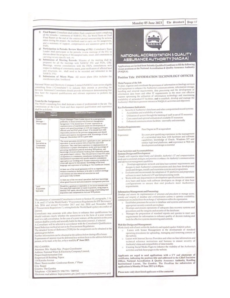 VACANCY 00012