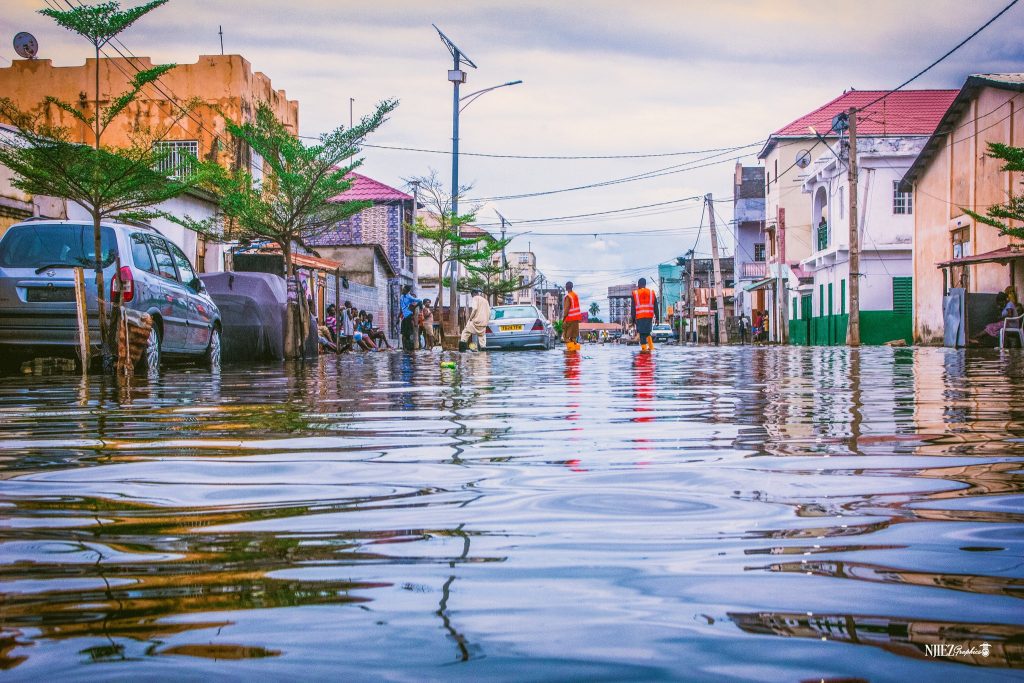 Street in Banjul after the floods 2022