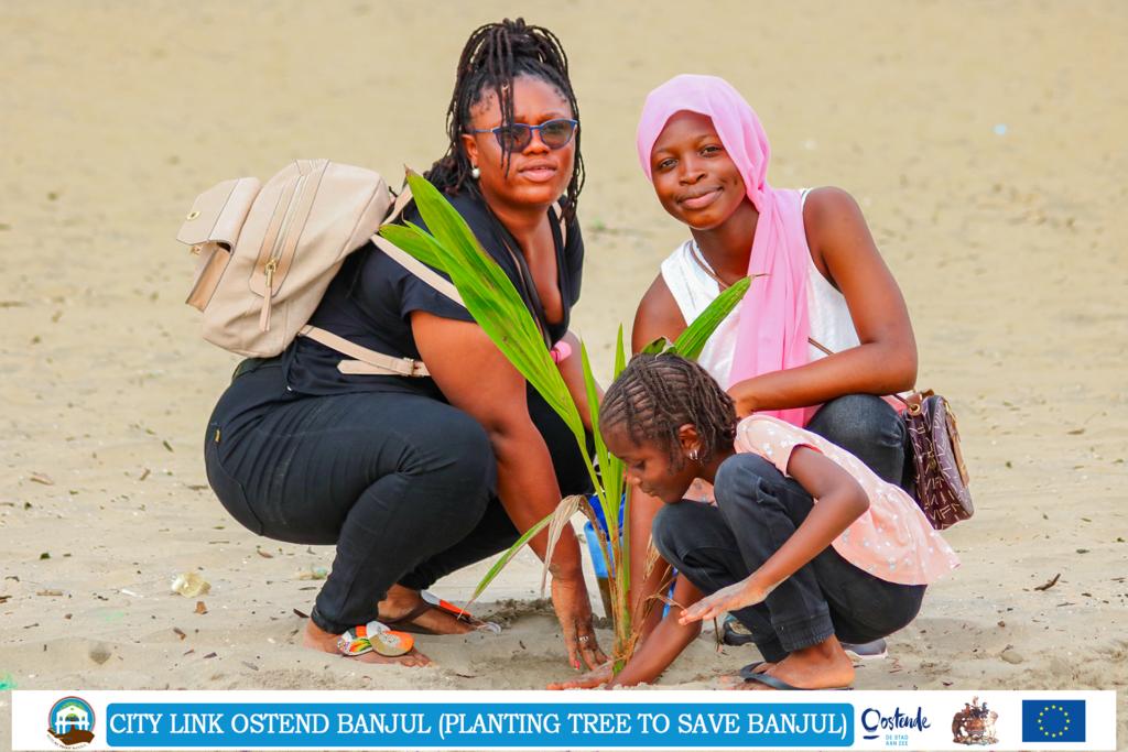Young women and children participate in the