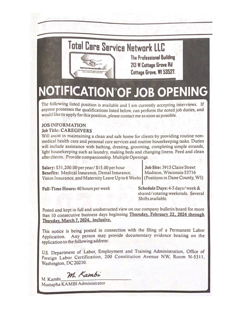 Total Care Service Netwark LLC