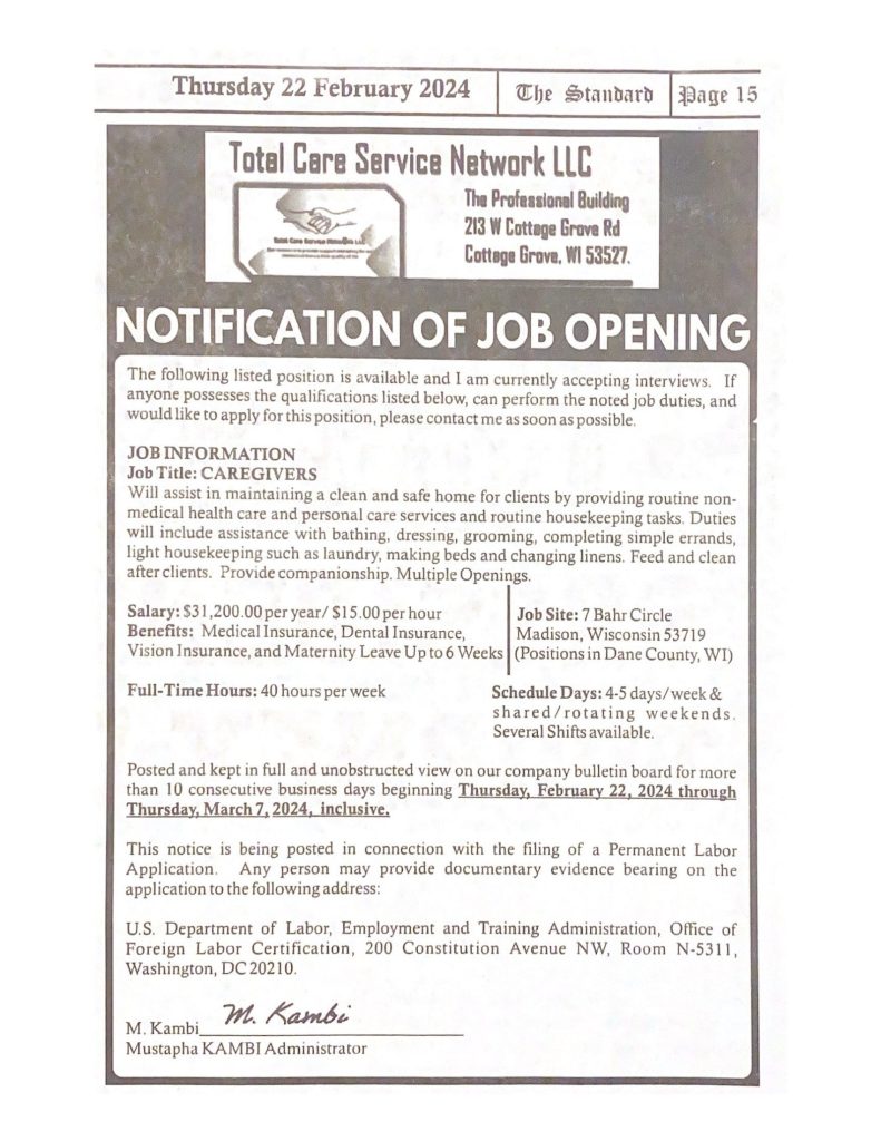 Total Care Service Network LLC