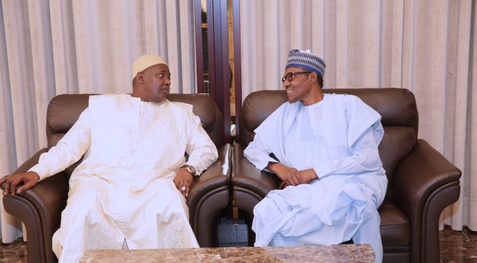 PRESIDENT BUHARI RECEIVES THE GAMBIA PRESIDENT, BARROW