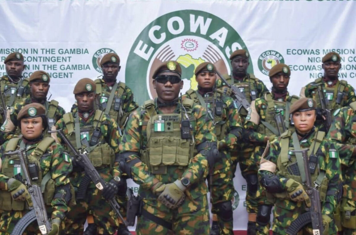 NIGERIAN ECOMIG SOLDIERS BACK FROM GAMBIA PROTEST OVER UNPAID ALLOWANCES